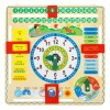Calendar Educativ Lemn Montessori, 30.5cm, Multicolor, Joc Interactiv Anotimpuri, Zile, Luni, Abilitati Cognitive, 3+ ani
