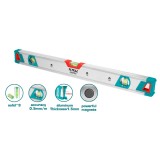 Nivela magnetica cu bula TOTAL 60 cm, aluminiu, 3 magneti