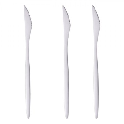 Set Cuțite Masă, Slim, Oțel Inoxidabil, Lame Zimțate, 22cm, 3 Bucăți foto