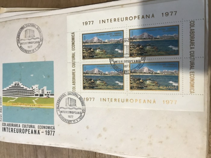 CPIF.1. Plic cu bloc 1977 intereuropeana