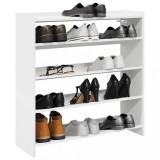 VidaXL Pantofar, alb, 80x25x81 cm, lemn prelucrat