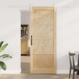 Ușa Glisantă cu set de accesorii 83x211 cm din Lemn Masiv de Pin