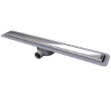 Cumpara ieftin Rigola pentru dus Kessel, Linearis Compact, cu corp sifon integrat si gratar otel inox/faiantabil, 45 cm