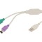 Adaptor USB 2.0 la PS/2 Dual Alb 0.3m