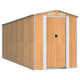 Cumpara ieftin Sopron de gradina, maro deschis, 192x523x223 cm, otel zincat