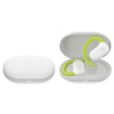 Casti fara Fir Open-Ear, Bluetooth 5.4, TWS, ENC, IPX5, Type-C, 1000mAh, Havit Life App - Havit (OWS915) - White foto