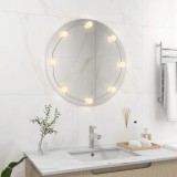 Gossi oglinda de perete cu lumini led, sticla, rotunda