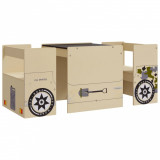 Cumpara ieftin Set masa&amp;scaune pentru copii 3 piese model masina off-road MDF