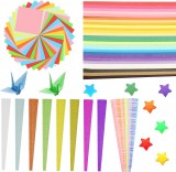 Set hartie pentru origami Himoom, 1600 piese, multicolor