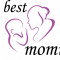 Sticker decorativ, The best mommy, Negru, 85 cm, 7417ST-2