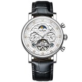 Cumpara ieftin Ceas barbatesc Tevise Mecanic Automatic Elegant Fashion Self Wind Luxury Negru Alb
