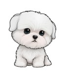 Cumpara ieftin Sticker decorativ Maltese Dog, Alb, 66 cm, 5585ST, Oem
