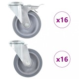 Cumpara ieftin Roți pivotante cu gaură pentru șurub, 32 buc., 100 mm
