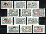 Vietnam Nord 1967, Mi #485-490 + U**, dant + nedant, fauna, pesti, MNH! Cota 30 &euro;!, Nestampilat