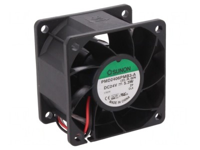 Ventilator axial DC 24V 60x60x38mm 70,5m3/h 47dBA cu bilă foto