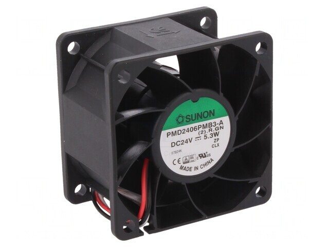 Ventilator axial DC 24V 60x60x38mm 70,5m3/h 47dBA cu bilă