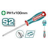 TOTAL - SURUBELNITA PHILLIPS- PH1 - 5.0MM - 100MM - S2 (INDUSTRIAL) PowerTool TopQuality