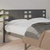 vidaXL Tăblie de pat, gri, 146x4x100 cm, lemn masiv de pin