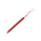 Cablu microfon STEREO rosu 6mm KAB0605B conductor interior 2x20 fire Cupru x0.12mm rola pret 1m Cabletech