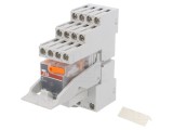 Releu intermediar 4PDT 24VAC pentru șină DIN