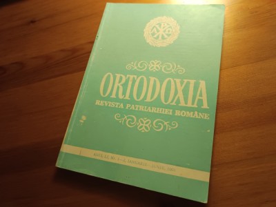 ORTODOXIA REVISTA PATRIARHIEI NR.1-2 IAN-IUN.2001 TEXTE D.POPESCU, MITROP.DANIEL foto