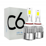 Set 2 becuri auto C6 9006, 6000K, 96W/set, 3600lm, IP68, 60LED, Universal