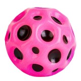 Minge Saltareata Hiperelastica, Cyrax, Space Moon Ball foarte Elastica, Antistress pentru Copii, Diametru 66 mm, Roz