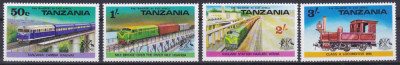 DB1 Transporturi Tanzania Trenuri Locomotive 4 v. MNH foto