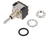 Comutator Basculant KNITTER-SWITCH DPDT ON-ON-ON, 3 pozitii, MTE 206 PA, Plastic, Negru