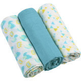 BabyOno Diaper Super Soft scutece textile Blue 70 &times; 70 cm 3 buc