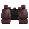 Set Huse Scaune Auto pentru Volkswagen T-Cross - DeluxeBoss Classico, pentru bancheta rabatabila fractionata, 11 piese, negru rosu