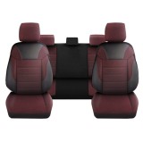 Cumpara ieftin Set Huse Scaune Auto pentru Volvo S60 - DeluxeBoss Classico, pentru bancheta rabatabila fractionata, 11 piese, negru rosu
