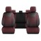 Set Huse Scaune Auto pentru Volkswagen T-Cross - DeluxeBoss Classico, pentru bancheta rabatabila fractionata, 11 piese, negru rosu
