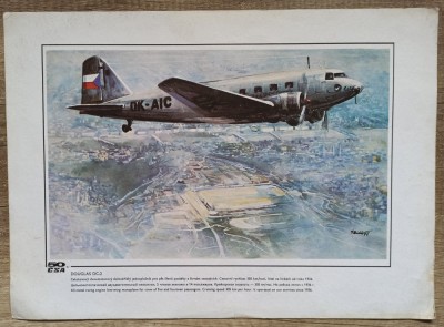 Avionul Douglas DC-2 din flota companiei aeriene Czech Airlines foto