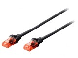 Patch Cord UTP Cat5e Negru 5m, Digitus