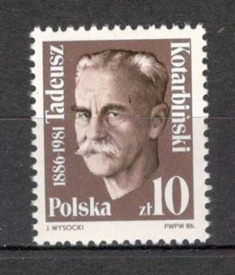 Polonia.1986 100 ani nastere T.Kotarbinski-filozof MP.200 foto