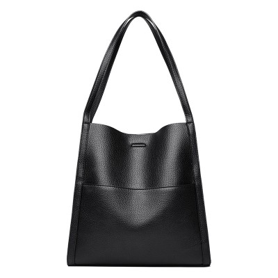 Geanta umar dama din piele ecologica Negru 30 x 31 x 12 cm foto
