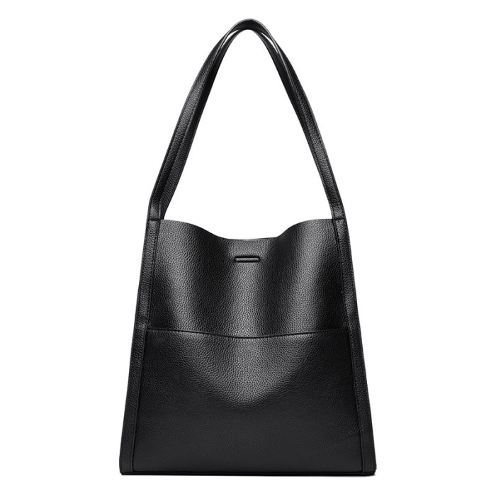 Geanta umar dama din piele ecologica Negru 30 x 31 x 12 cm