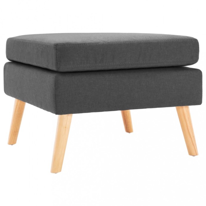 vidaXL Taburet, gri &icirc;nchis, material textil
