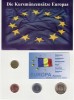 Romania 2005 Set BNR AUNC 1 b+5 B+ 10 B +50 B Leul Nou, Cupru-Nichel