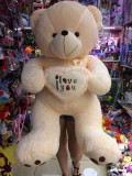 Urs crem cu inima cu buburuze 1m