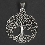 Pandantiv argint Copacul vietii cu frunze