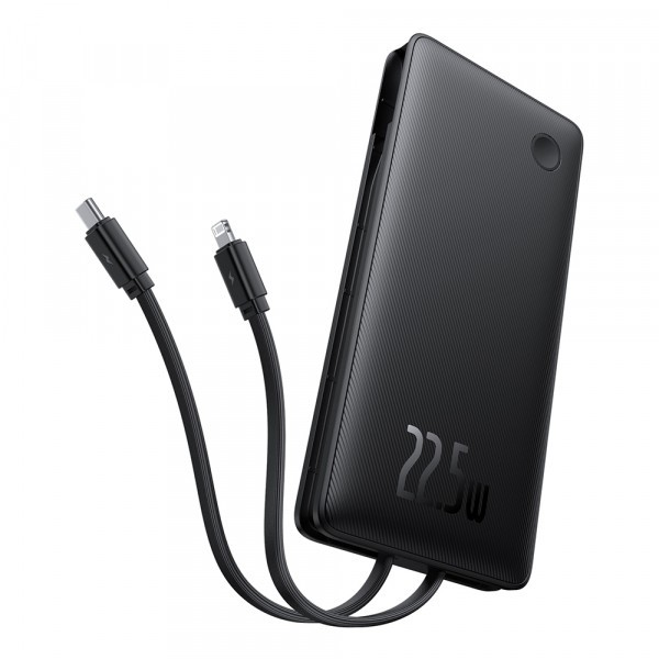 Baterie Externa Baseus Airpow Lite, 10000mAh, 22.5W, PD, 1 x Lightning - 1 x USB-A - 2 x USB-C, Neagra P10067501123-00