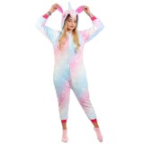 Pijama tip salopeta pentru dama, model unicorn, marime M Household NewTrend