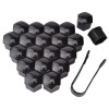 Capace prezoane, pe 17 mm, inclus cheie de scos capacele, set 20 buc negre