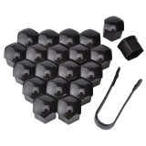 Capace prezoane, pe 17 mm, inclus cheie de scos capacele, set 20 buc negre