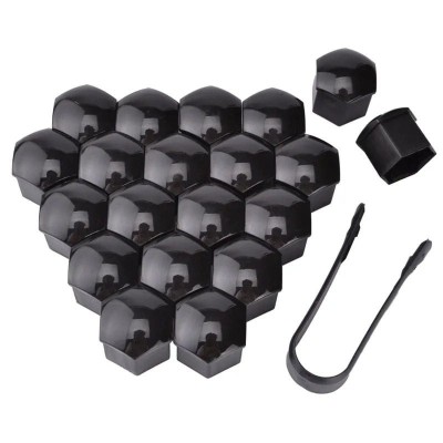 Capace prezoane, pe 17 mm, inclus cheie de scos capacele, set 20 buc negre foto