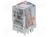 Releu electromagnetic, 12V DC, 6A, 4PDT, serie R4N, RELPOL - R4N-2014-23-1012-WT