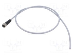 Conector M12 mamă 4 pini drept HARTING cod A DeviceNet/CANopen cu cablu 1m PVC