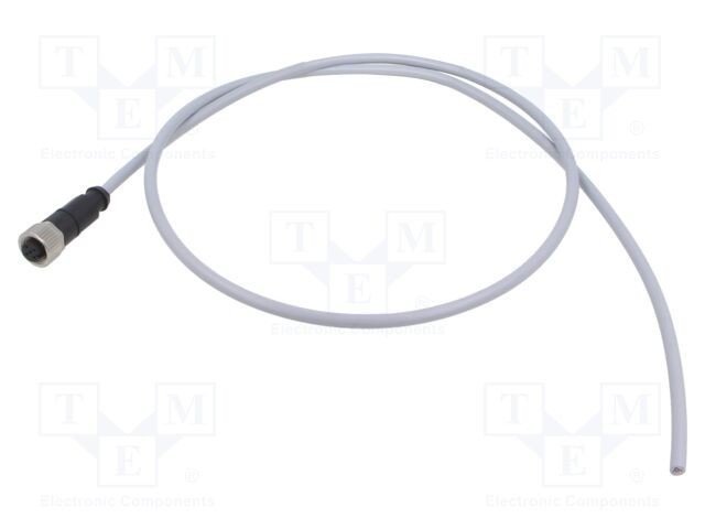 Conector M12 mamă 4 pini drept HARTING cod A DeviceNet/CANopen cu cablu 1m PVC